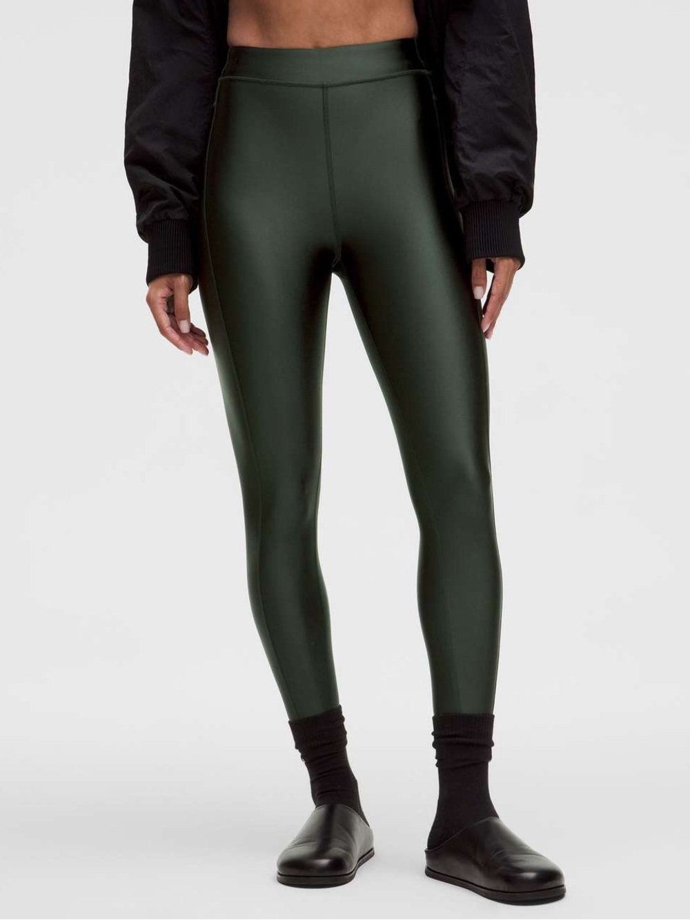 🍋 LULULEMON Satin Shine High-Rise Tight 25" in Blackened Pine Size 4